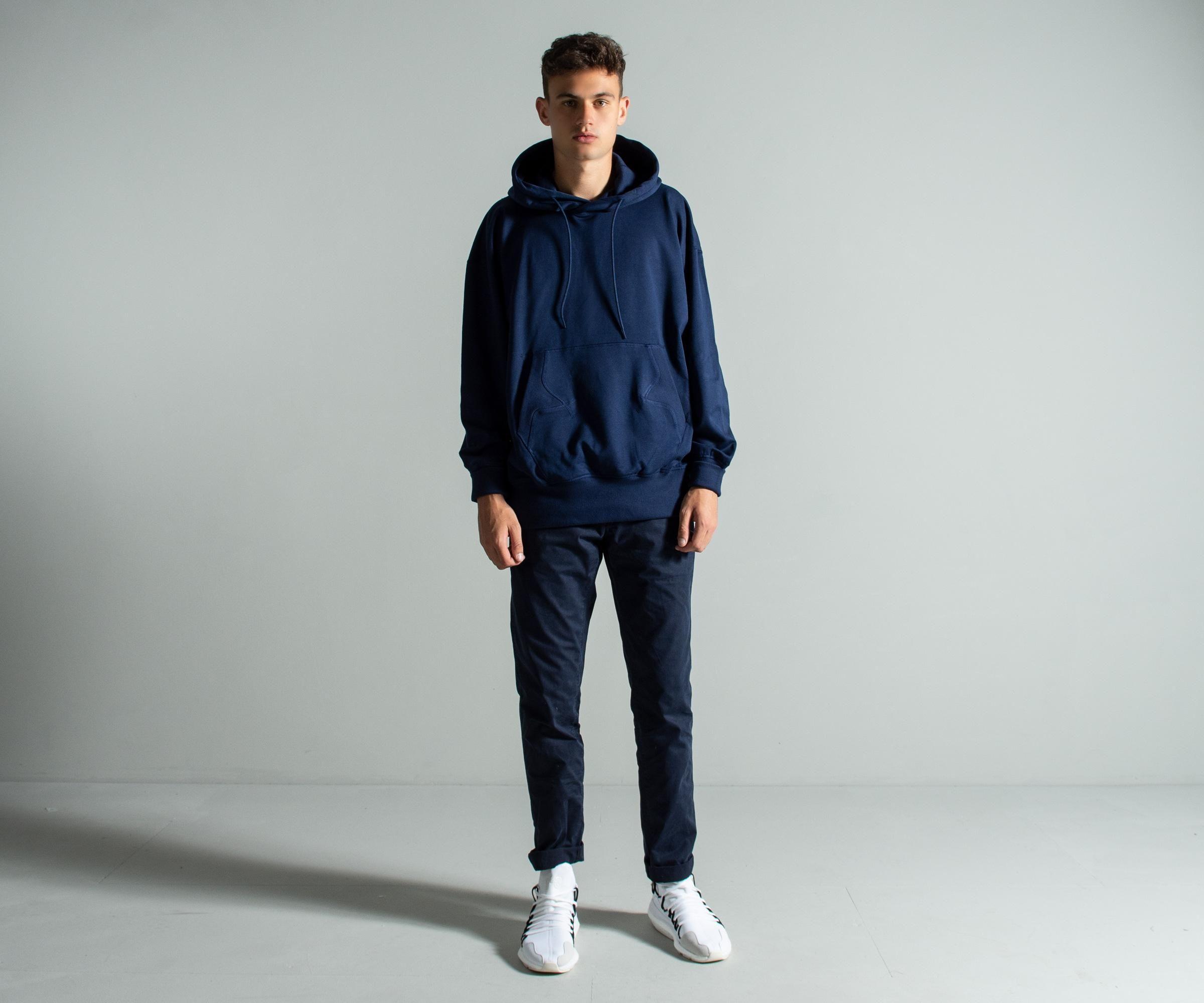 3 Blue Person Logo - Y-3 Oversized Stacked Logo Hoodie Blue in Blue for Men - Lyst