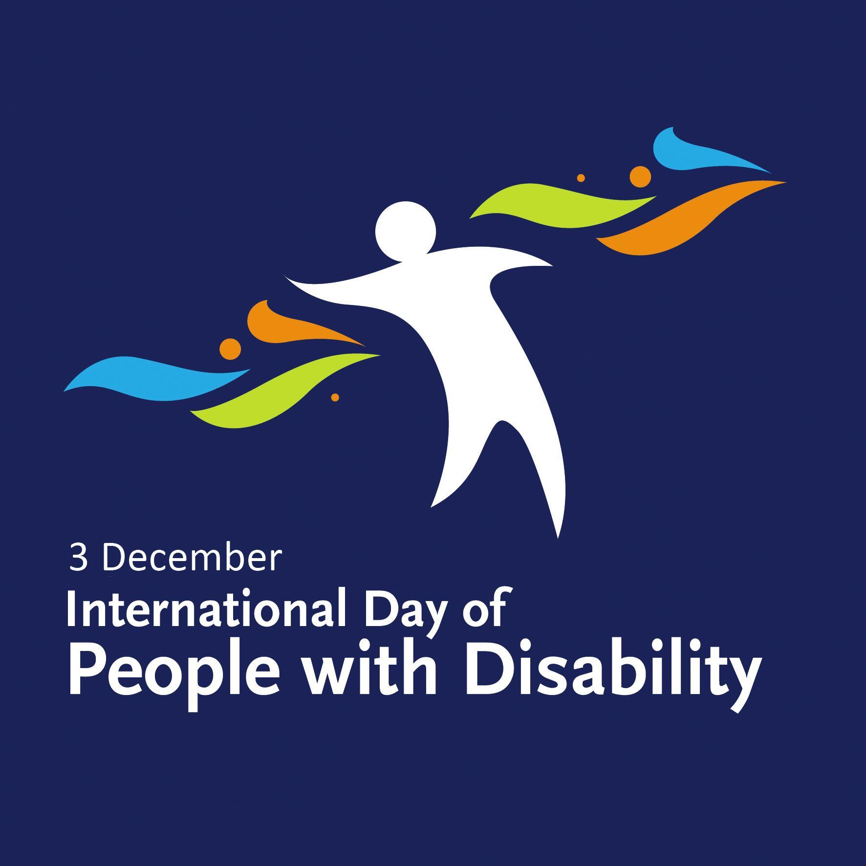 White with Blue People Logo - Logo – International Day of People with Disability