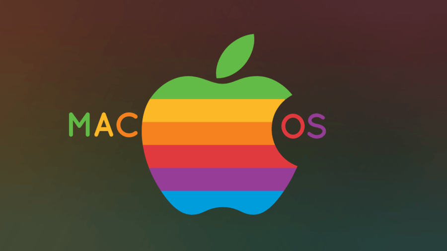 Old Macintosh Logo - LogoDix