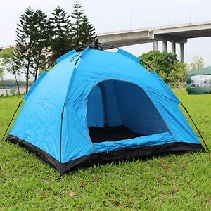 3 Blue Person Logo - 2 3 Man Person Camping Pop Up Tent Outdoor Fast Camp Waterproof