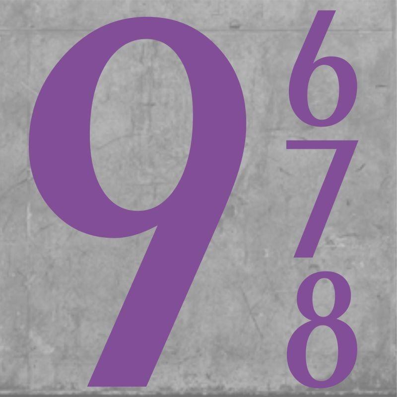 Grey and Purple Circle Logo - Parma Numbers Small Purple - Teamsport Direct