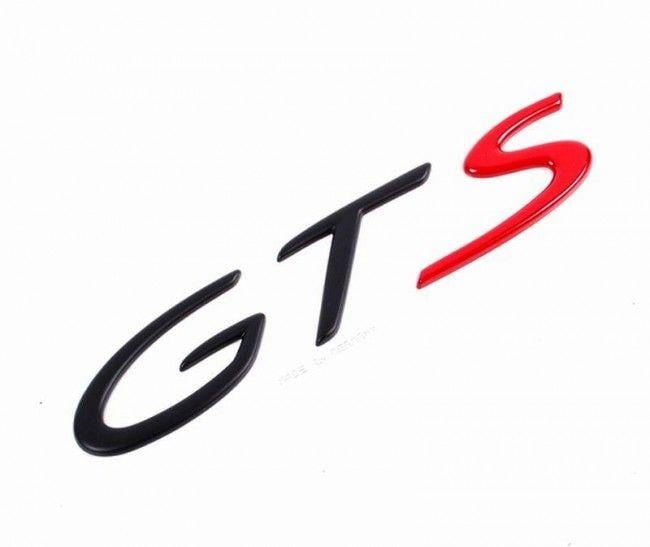 Black and Red S Logo - GTS Badge Black GT Logo with Red S All Models