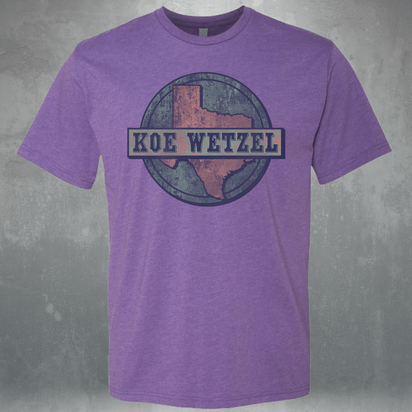 Grey and Purple Circle Logo - Koe Wetzel TX Circle Shirt - Purple – Koe Wetzel Store