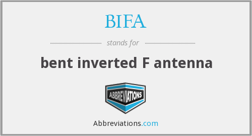 Inverted F and F Logo - BIFA - bent inverted F antenna