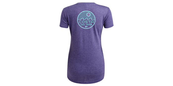 Grey and Purple Circle Logo - Sunrise Circle Women's Short Sleeve | Costa Del Mar