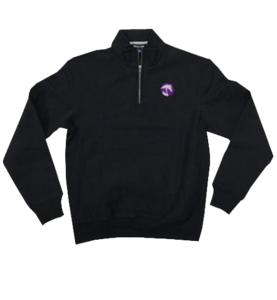 Grey and Purple Circle Logo - AHA Purple And Black 1 4 Zip