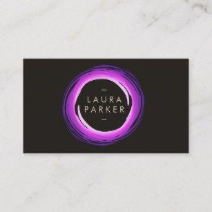 Grey and Purple Circle Logo - Painted Circles Business Cards Card Printing