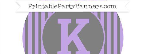 Grey and Purple Circle Logo - Pastel Purple and Grey Circle Striped Capital Letter K