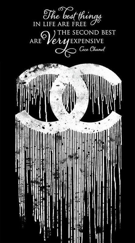 Drippy Chanel Coco Logo - Chanel Dripping Poster Chanel Print Chanel Citation Chanel Logo ...