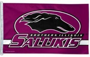 Southern Illinois Salukis Logo - NCAA Southern Illinois Salukis Logo & Text Banner Flag