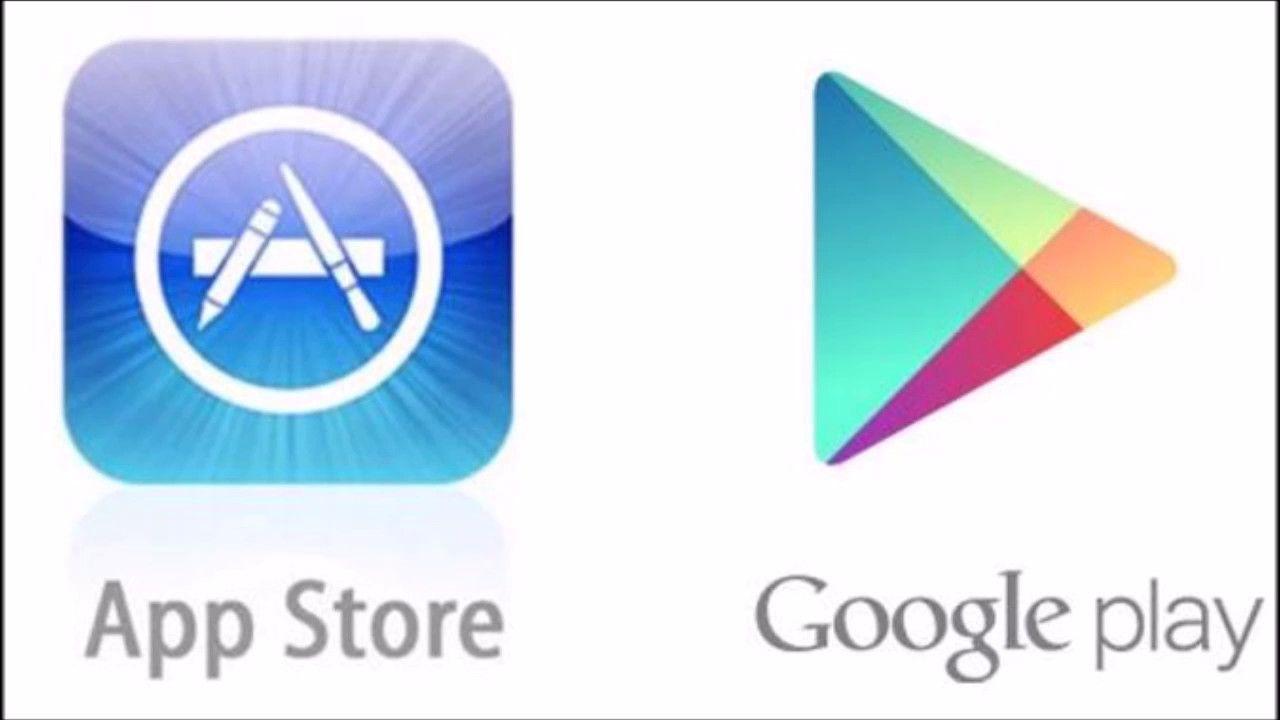 iTunes and Google Play Store App Logo - How To Install A App On Your Mobile From Playstore