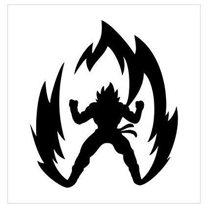 Anime Logo - (2x) 7 Dragon Ball Z Super Saiyan Goku Anime Logo