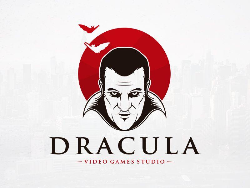 Bat Face Logo - Dracula Face Logo Template