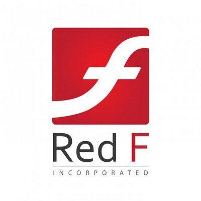 White with Red F Logo - Red f Logos