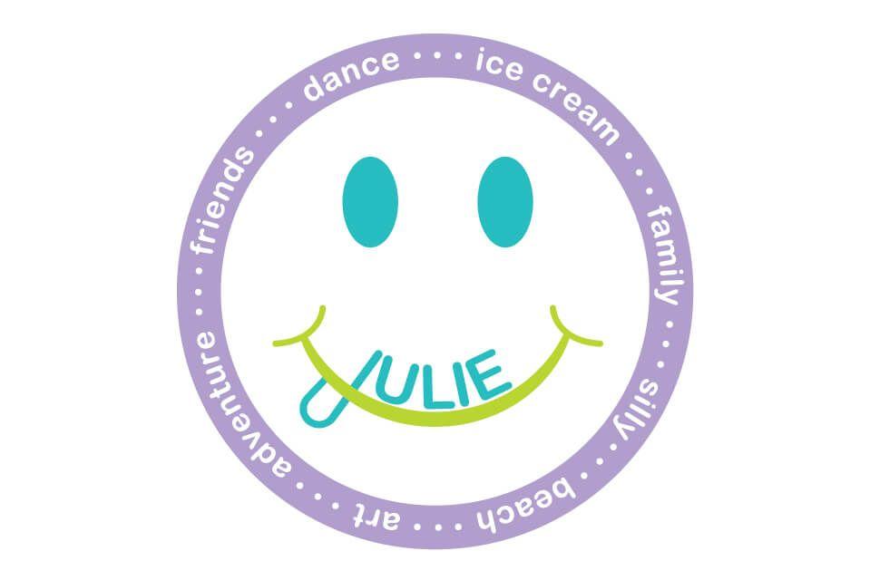 Bat Face Logo - Everything Girl LogoEverything Girl Themed Logo with Smiley Face