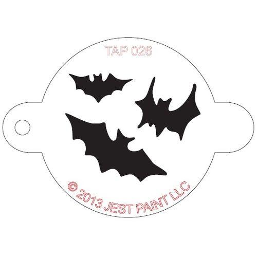 Bat Face Logo - TAP 026 Bats Face Painting Stencil. Face Paint Supplies Perth