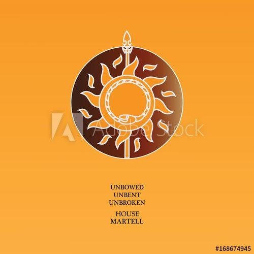 Orange Snake Logo - Sun, spear, snake. Emblem, badge, sticker. Graphic design element