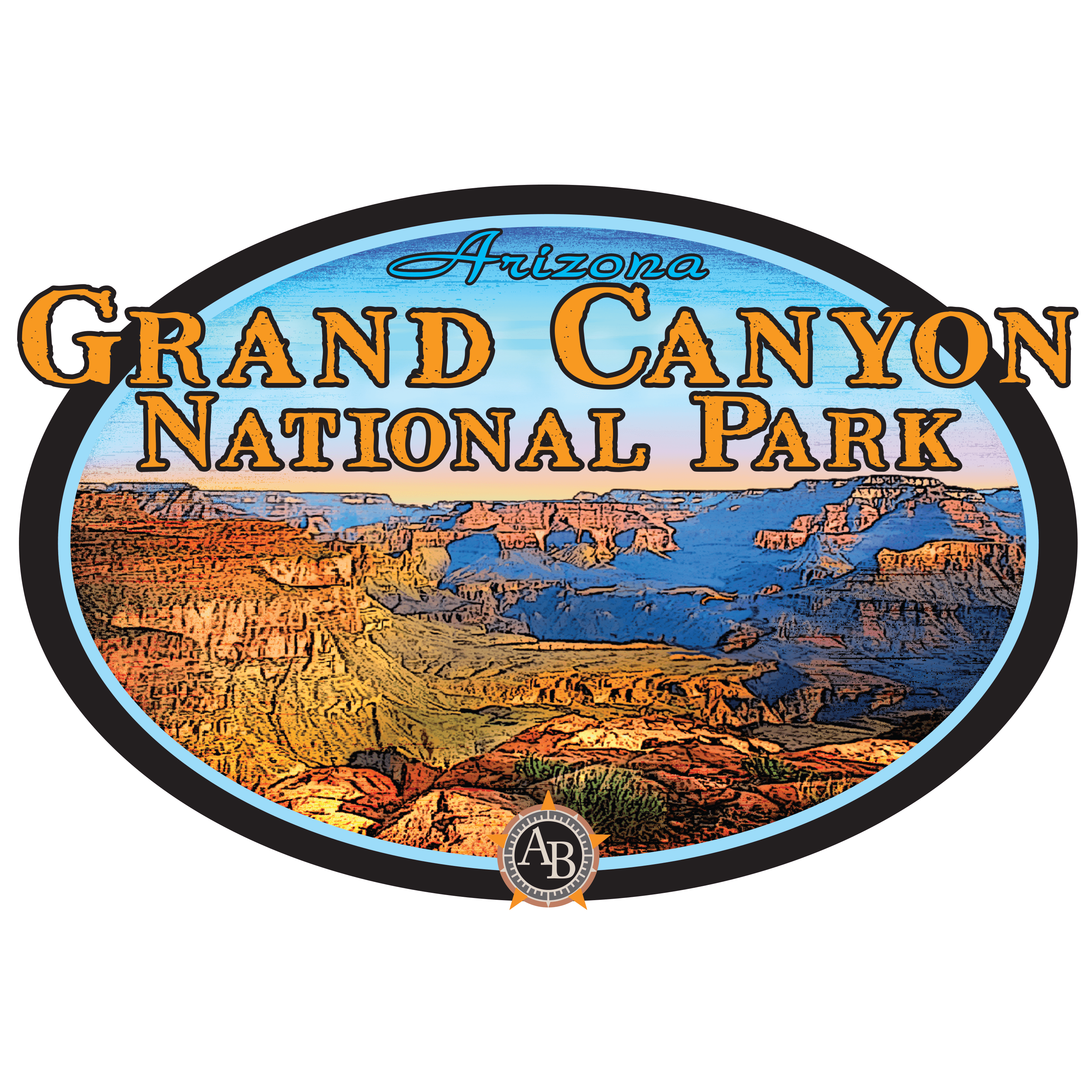 Grand Canyon National Park Logo - American Backcountry Graphic T Shirt