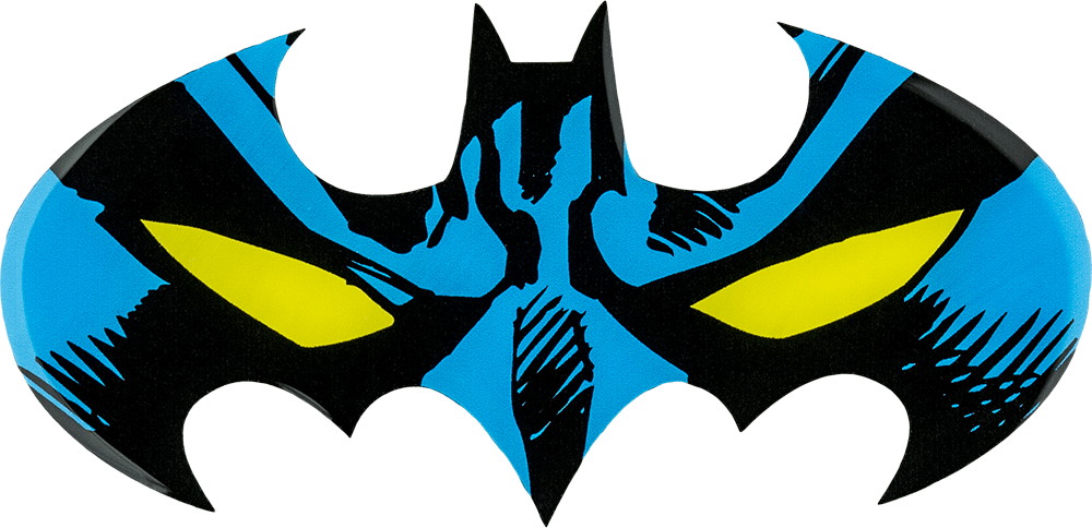Bat Face Logo - Batman - Batman Batwing Face Logo Lensed Fan Emblem by Fan Emblems