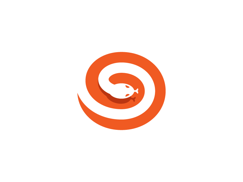 Orange Snake Logo - Snake