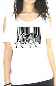 Cool Zebra Logo - t shirt 1626 zebra bar code vintage logo cool bello FASHION MODE