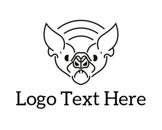 Bat Face Logo - Minimalist Logo Designs. Create A Minimalist Logo
