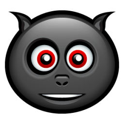 Bat Face Logo - Happy Bat Face Icon, PNG ClipArt Image