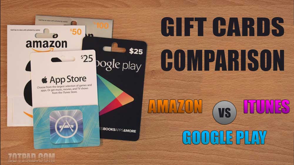 iTunes and Google Play Store App Logo - iTunes Gift Cards vs. Google Play Gift Cards vs. Amazon Gift Cards