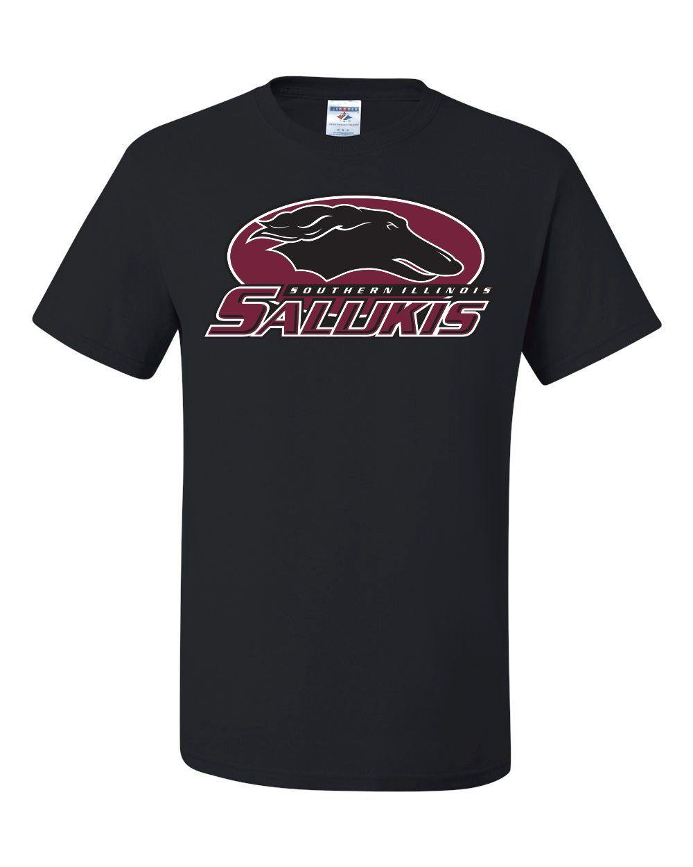 Southern Illinois Salukis Logo - Southern Illinois Salukis Athletic Logo Black T-Shirt – Southern ...