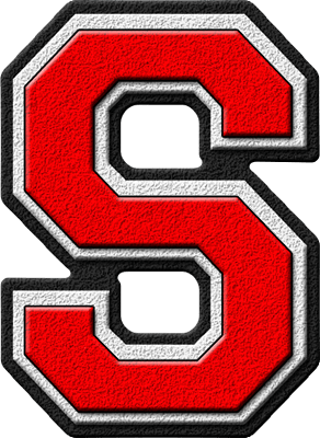 Red Letter S Logo - Presentation Alphabets: Scarlet Red Varsity Letter S