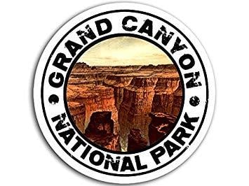 Grand Canyon National Park Logo - Round GRAND CANYON National Park Sticker Vintage Look