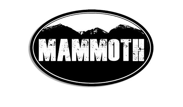 Mammoth Mountain Logo - Black Oval MAMMOTH Mountain BG Sticker snow ski resort