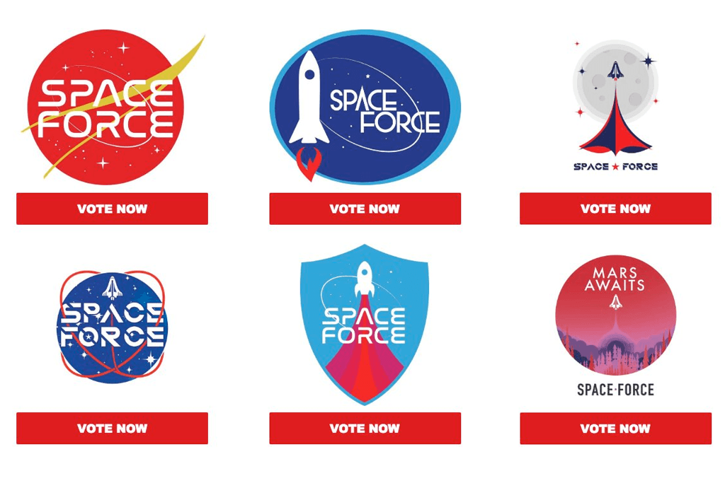 United States Military Branch Logo - Trump's Starting A Space Force, And He Wants You To Vote On The Logo