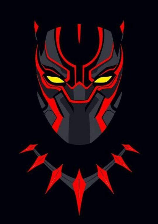 Red and Black Panther Logo - 