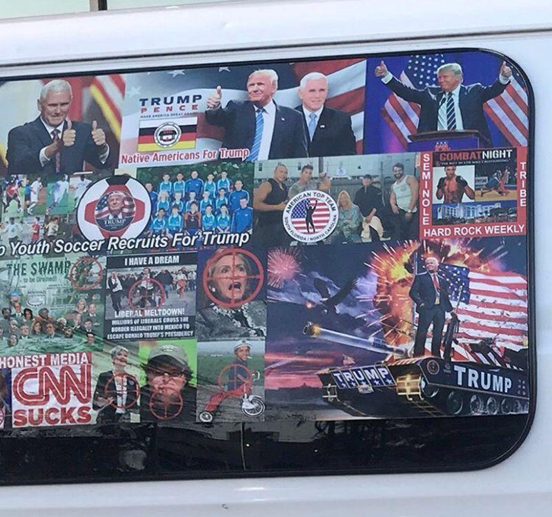 American Top Team Logo - American Top Team MMA logo one of stickers on alleged bomber's van