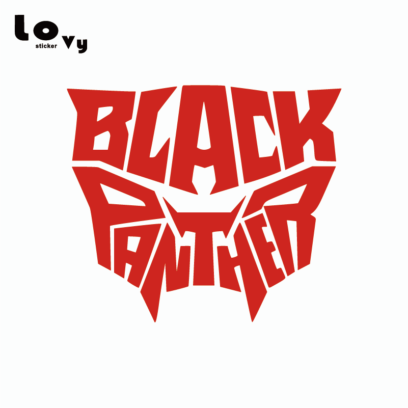 Red and Black Panther Logo - Detail Feedback Questions about Black Panther Name Logo Vinyl Wall ...