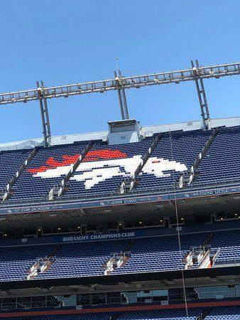 Sports Authority Field Logo - Logo in the stands. - Picture of Sports Authority Field at Mile High ...