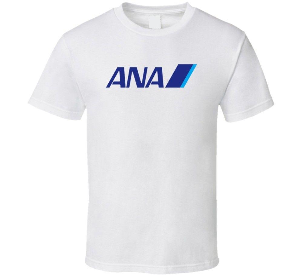 Japanese Airline Logo - ANA All Nippon Airways Retro Logo Japanese Airline T Shirt Casual