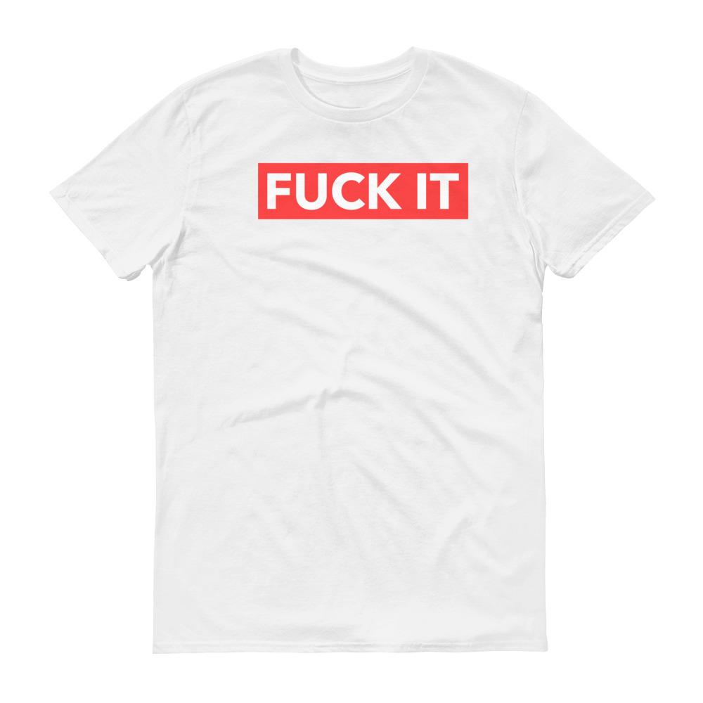 Red Box with White F Logo - F*ck It Red Box Logo Mens T Shirt – Read My Funny T Shirt