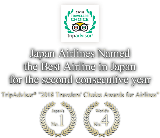 Japanese Airline Logo - TripAdvisor has awarded Japan Airlines as 2018 Best Airline in Japan