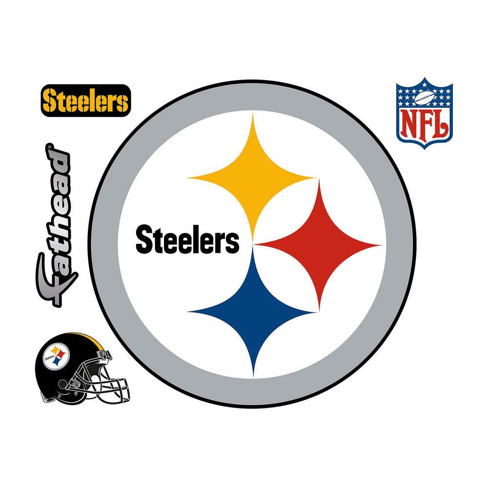 Home Depo Logo - Fathead 39 in. H x 39 in. W Pittsburgh Steelers Logo Wall Mural-14 ...