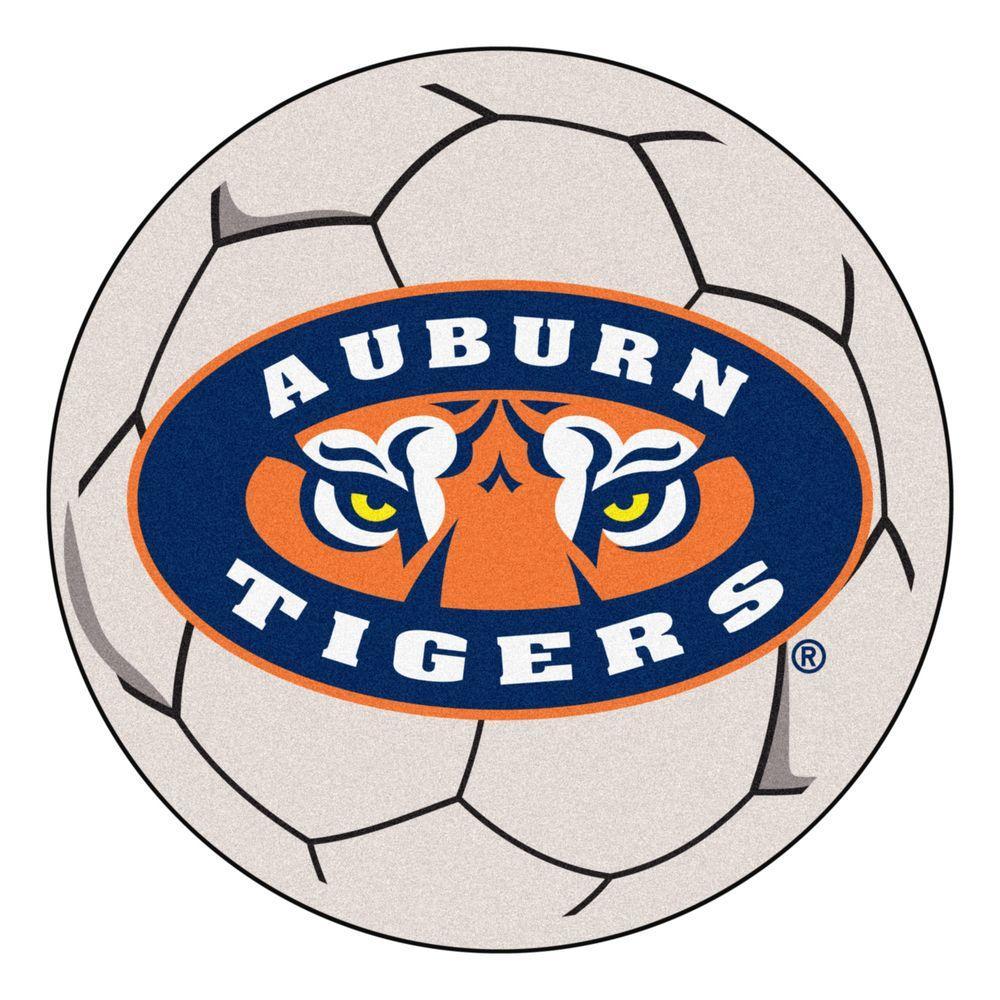 Home Depo Logo - FANMATS NCAA Auburn University Tigers Logo Cream 2 ft. x 2 ft. Round ...