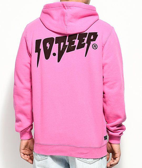 10 Deep Clothing Logo - Shoptagr | 10 Deep Sound And Fury Pink Hoodie by 10 Deep Clothing