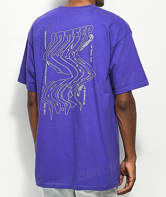 10 Deep Clothing Logo - Deep Clothing Mens Purple Deep Warp Purple Tees Deep