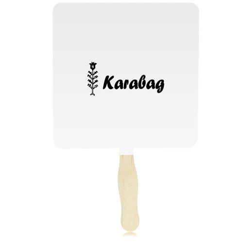 Square Shaped Logo - Health & Safety : Promotional Square Shaped Paper Hand Fan