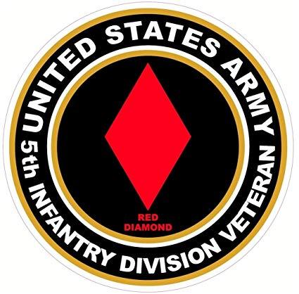 Red Diamond Car Logo - Pcs Marvelous Fashionable US Army Veteran 5th Infantry