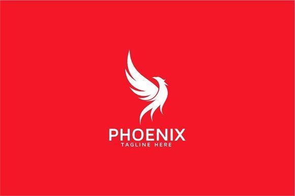 Phenix Bird Logo - Phoenix Fire Bird Logo Template ~ Logo Templates ~ Creative Market