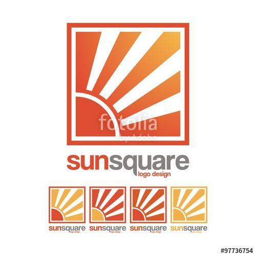 Square Shaped Logo - Sun Logo Square Shaped Design Vector