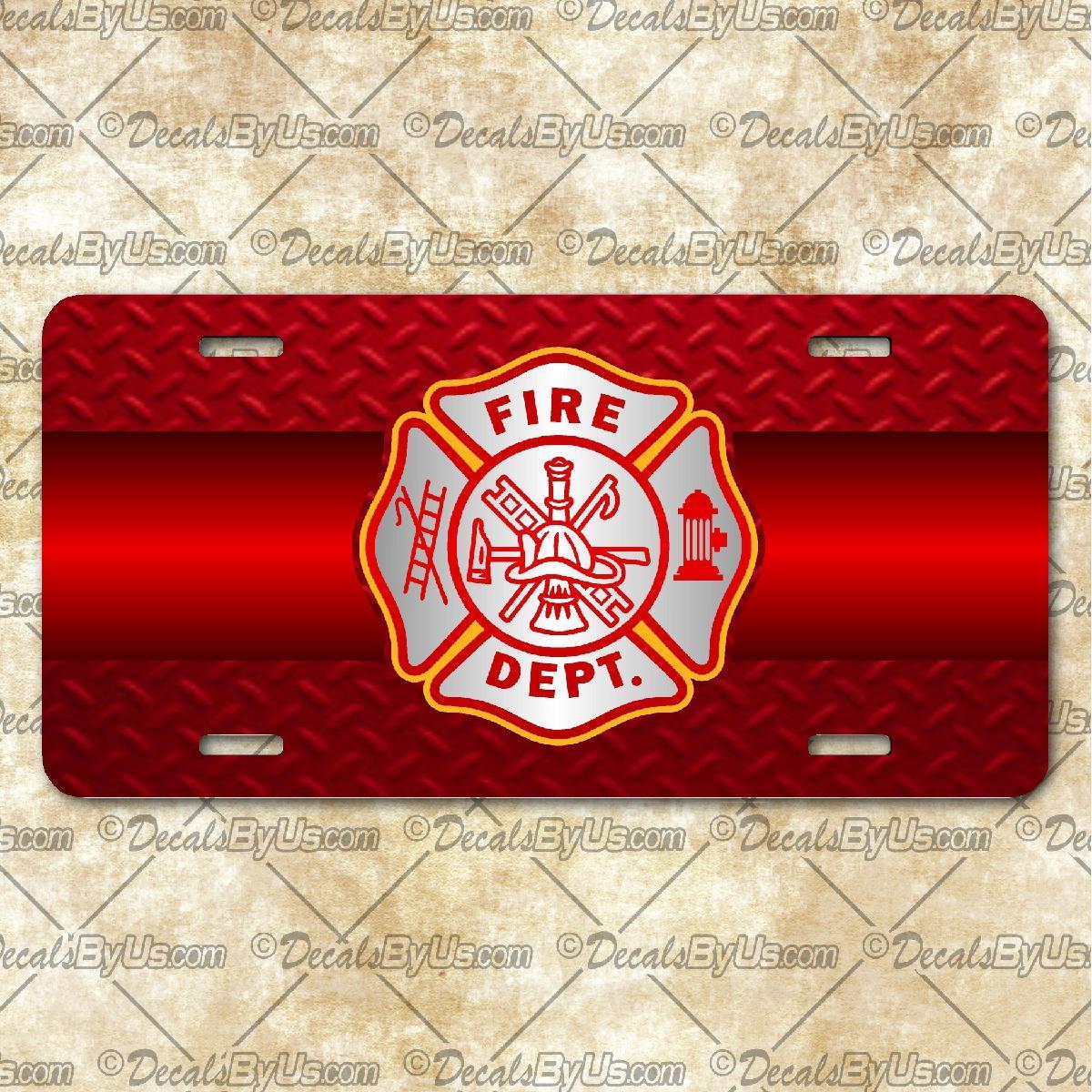 Red Diamond Car Logo - Best Prices on Fire department License Plates, Fire fighter Car tags