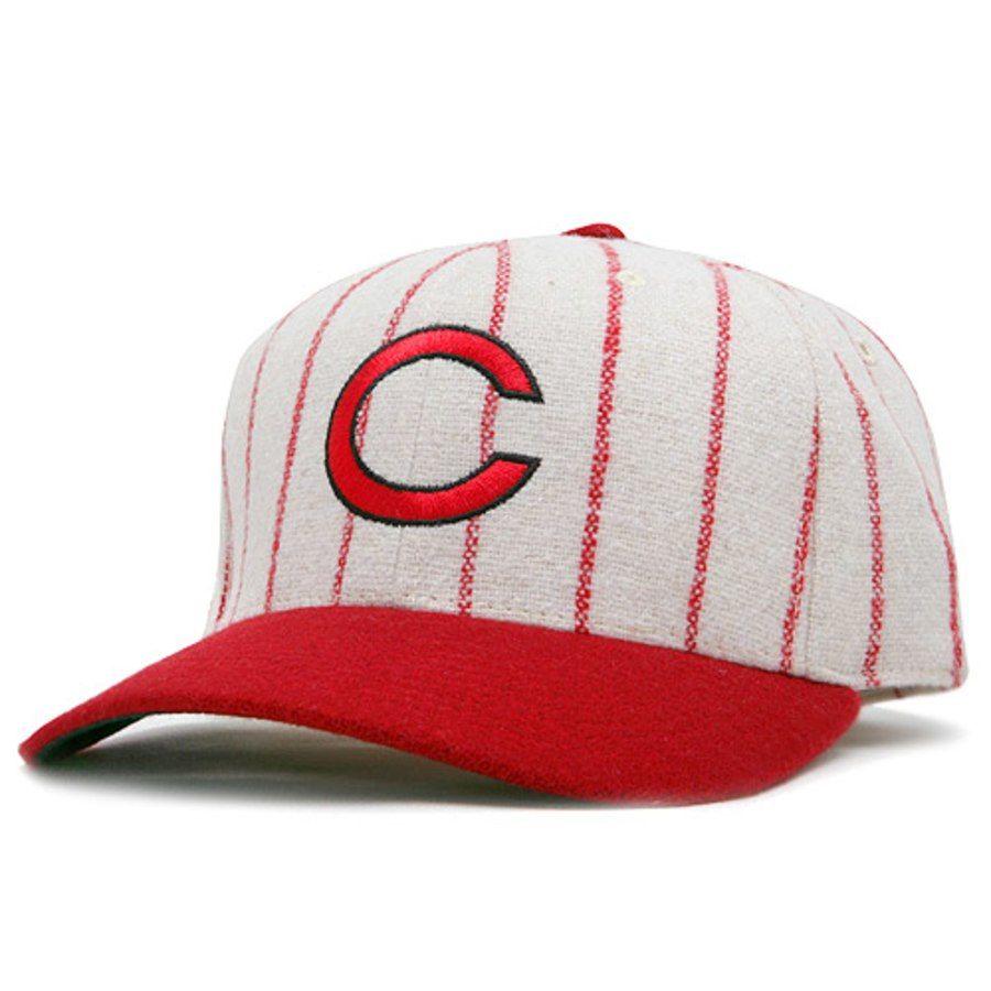 Reds Throwback Logo - Cincinnati Reds Natural Red 1961 66 Throwback Cooperstown Fitted